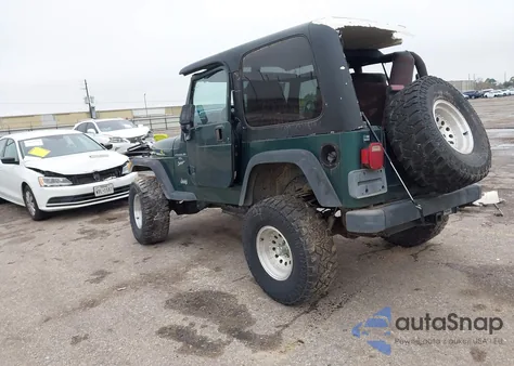 2000 Jeep Wrangler Sport из США, поврежденный, VIN 1J4FA49S1YP714350